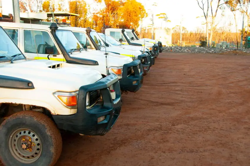 Fleet of commercial and mining vehicles supported by Lovell’s fleet auto electrical services in Brisbane